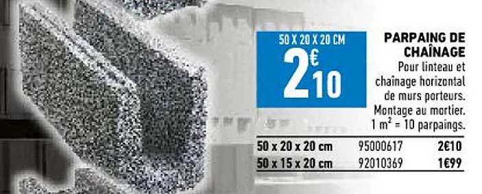 parpaing de chaînage