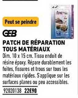 patch de réparation tous matériaux geb