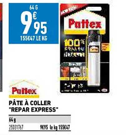 pâte à coller "repar express" pattex
