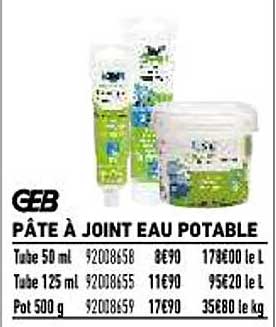 pâte à joint eau potable geb