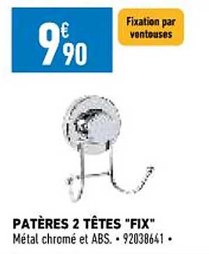 patères 2 têtes "fix"