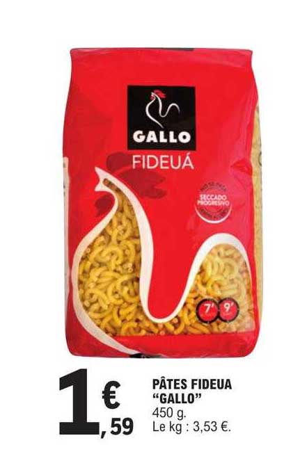 Pâtes Fideua "gallo"