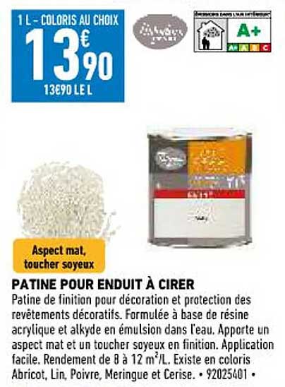 patine pour enduit à cirer