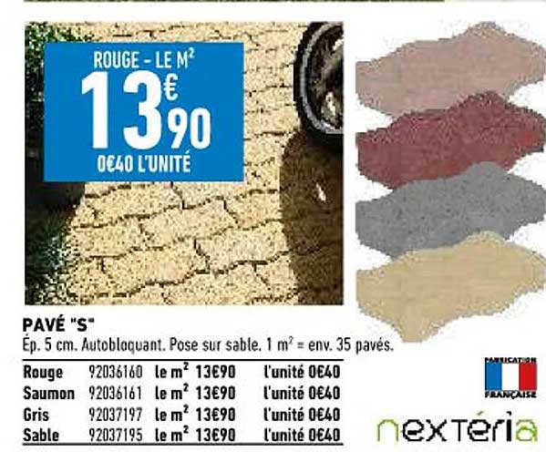pavé "s" nextéria