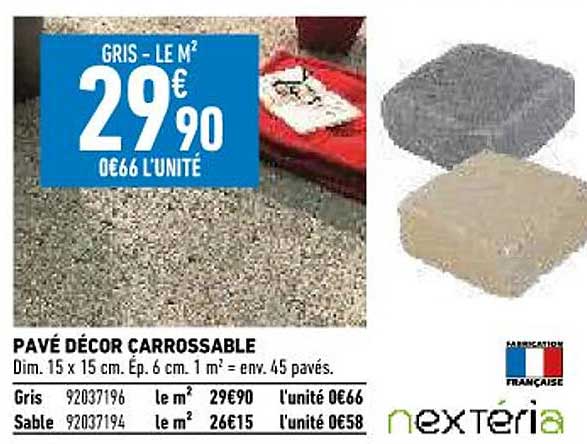 pavé décor carrossable nextéria