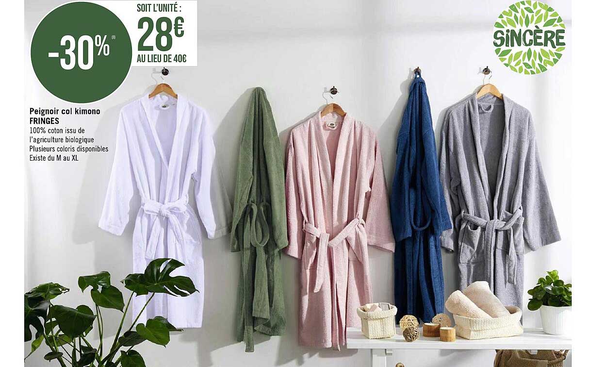 peignoir col kimono fringes