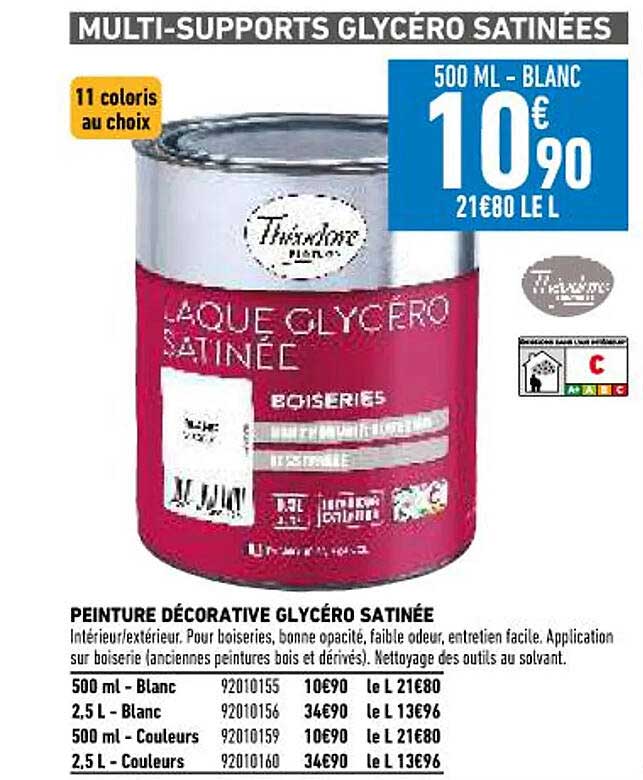 peinture décorative glycéro satinée théodore