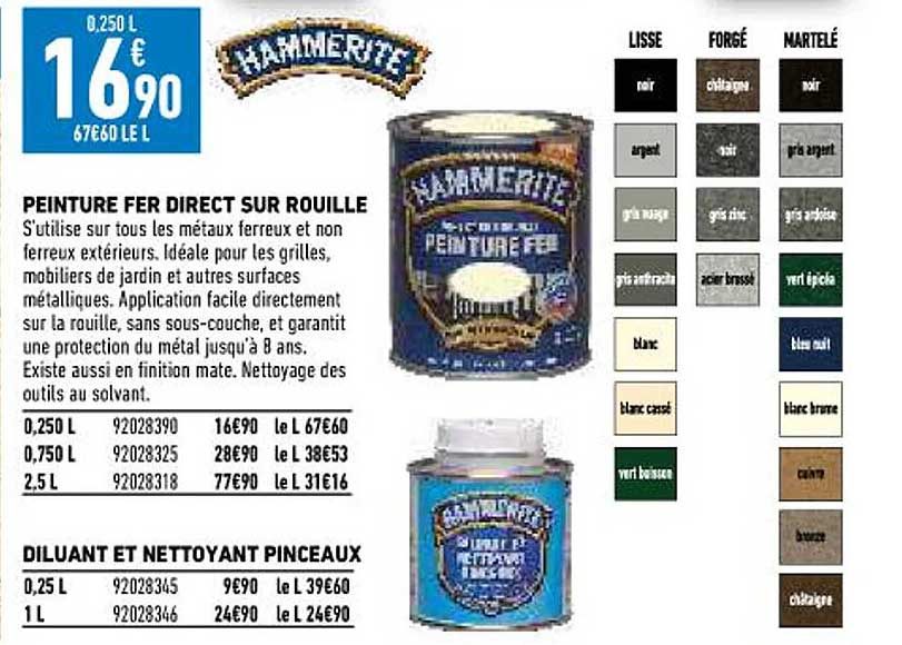 peinture fer direct sur rouille hammerite