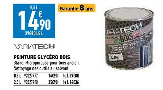 peinture glycéro bois variatech
