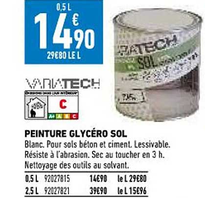 peinture glycéro sol variatech
