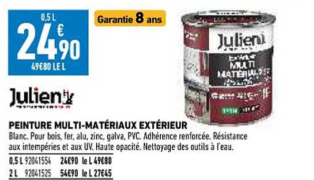 peinture multi-matériaux extérieur julien