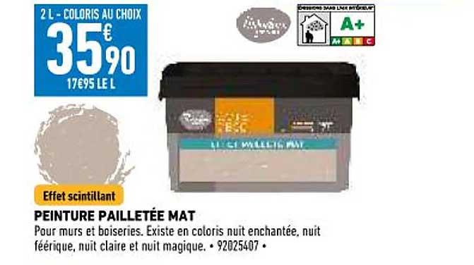 peinture pailletée mat
