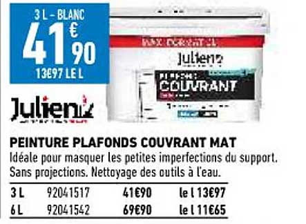 peinture plafonds couvrant mat julien