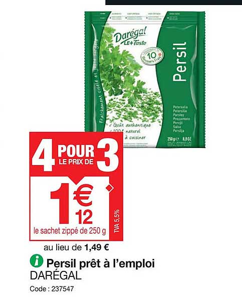 Persil Prêt à L'emploi Darégal