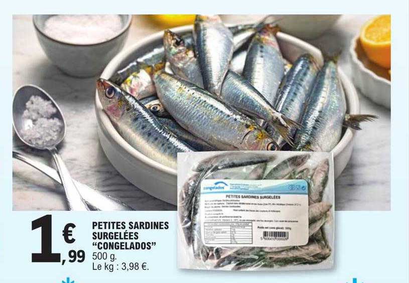 petites sardines surgelées "congelados"