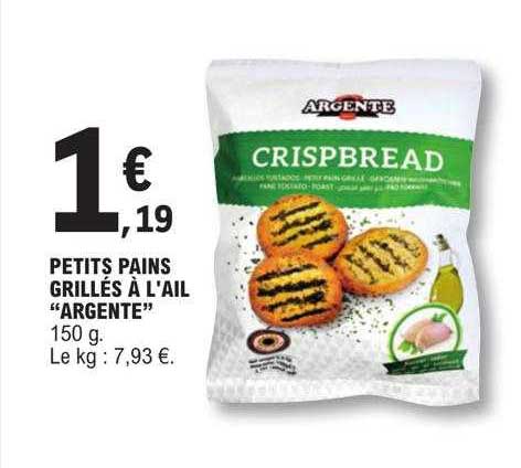 petits pains grillés à l'ail "argente"