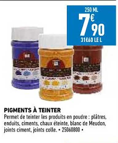 pigments à teinter