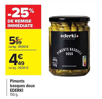 piments basques doux ederki