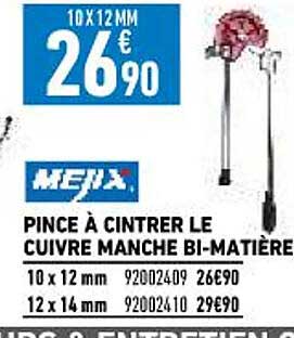pince à cintrer le cuivre manche bi-matière mejix
