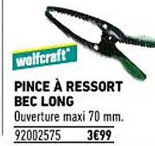 pince à ressort bec long wolfcraft