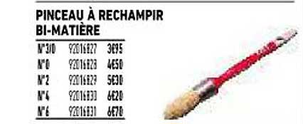 pinceau à rechampir bi-matière