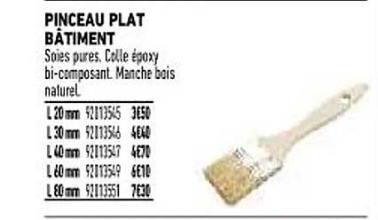 pinceau plat bâtiment