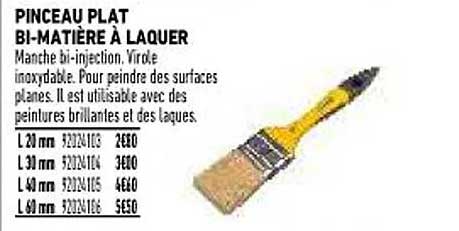 pinceau plat bi-matière à laquer