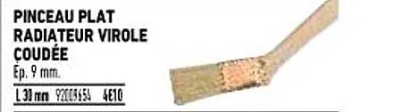 pinceau plat radiateur virole coudée