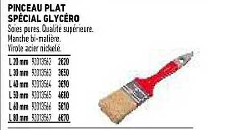 pinceau plat spécial glycéro