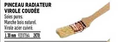pinceau radiateur virole coudée