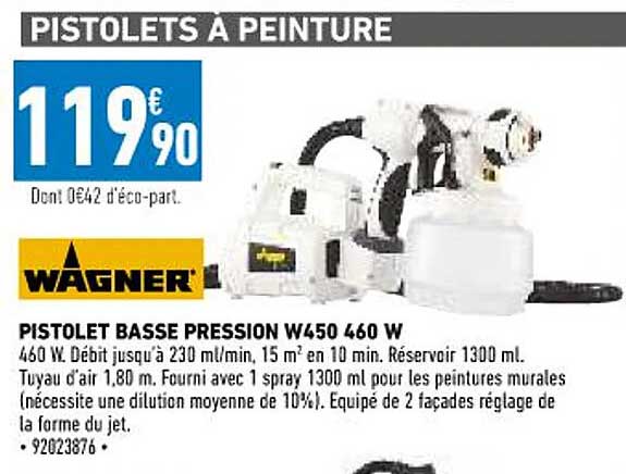 pistolet basse pression w450 460w wagner