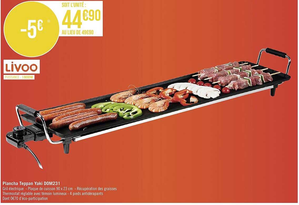plancha teppan yaki dom231 livoo