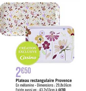 Plateau Rectangulaire Provence