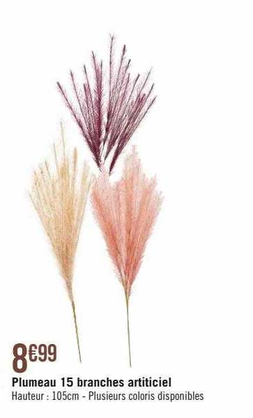 plumeau 15 branches artificiel