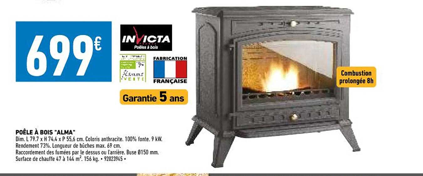 Poêle à Bois "alma" Invicta