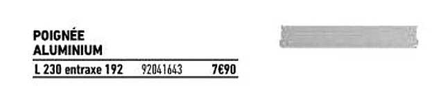 Poignée Aluminium