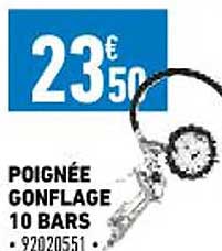poignée gonflage 10 bars