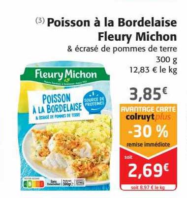 poisson à la bordelaise fleury michon