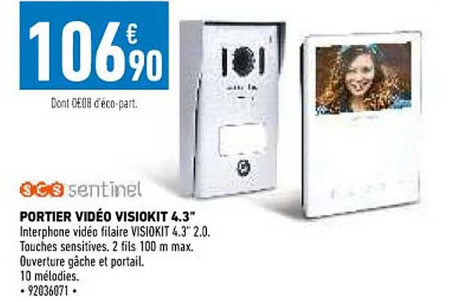 portier vidéo visiokit 4.3" scs sentinel