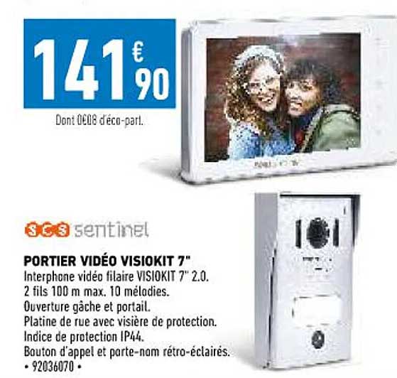 portier vidéo visiokit 7" scs sentinel