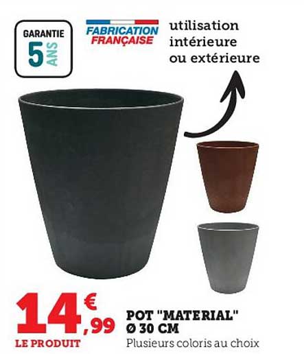 pot "material" ø 30 cm