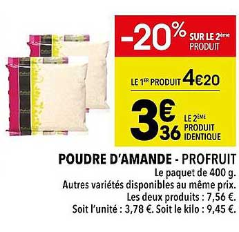 poudre d'amande - profruit
