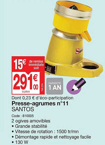 presse-agrumes n°11 santos