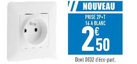 prise 2p+t 16A blanc