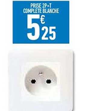 prise 2p+t complète blanche