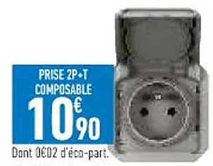 prise 2p+t composable