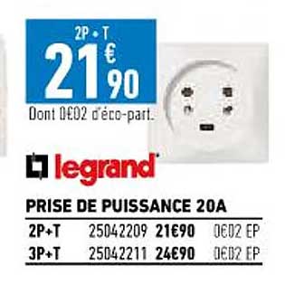 prise de puissance 20A legrand