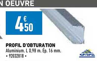 profil d'obturation sedpa