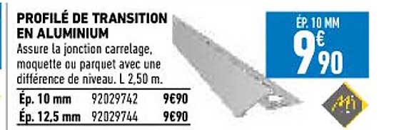 profilé de transition en aluminium
