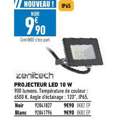 projecteur led 10w zenitech